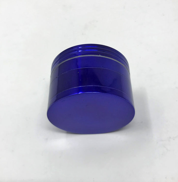 2'' Spice Herb Grinder with Pollen Catcher Metal 4 Part Grinder - Blue