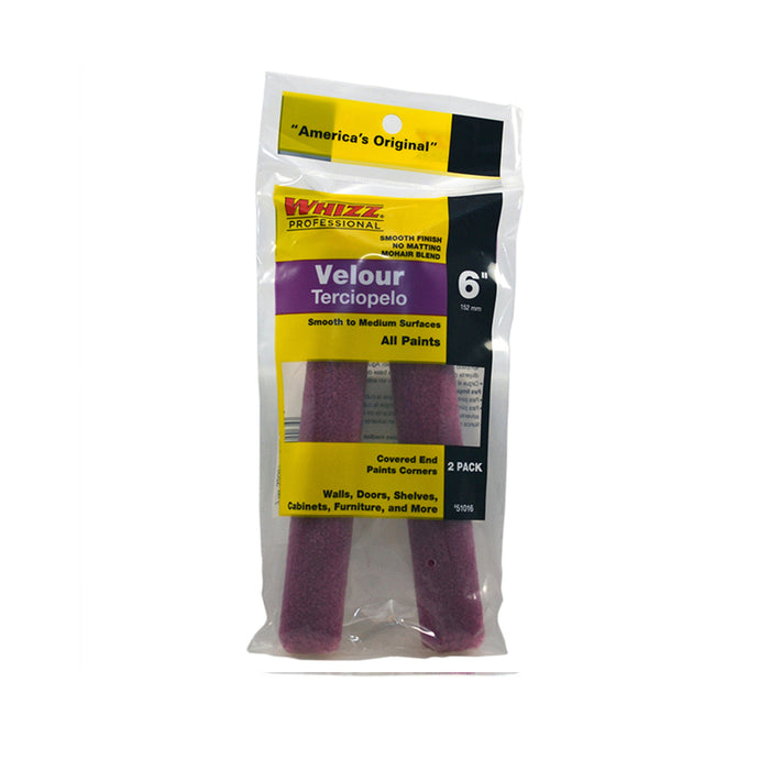 Whizz velour 2 pack of 6 inch rollers, available at Gleco Paint in PA.