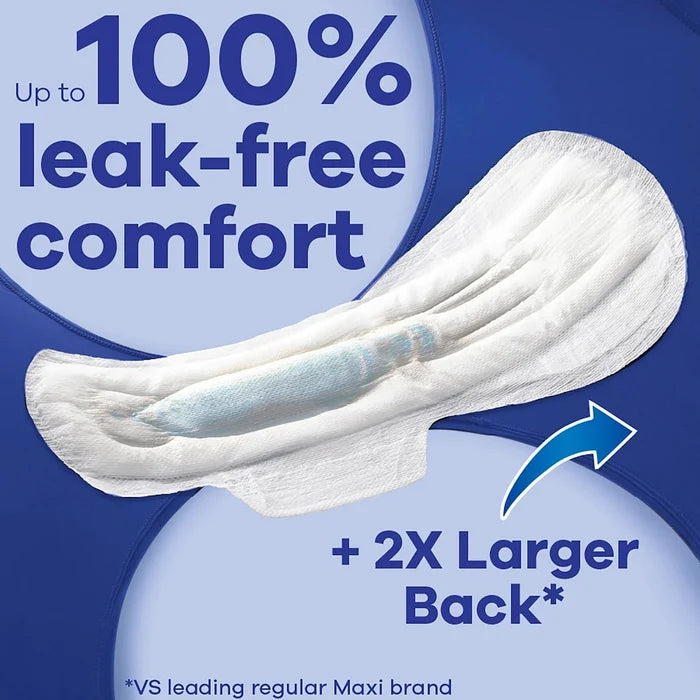 Always Maxi Size 5 Extra Heavy Overnight Pads with Wings, Unscented - 03700017902-Pack - LL Medico