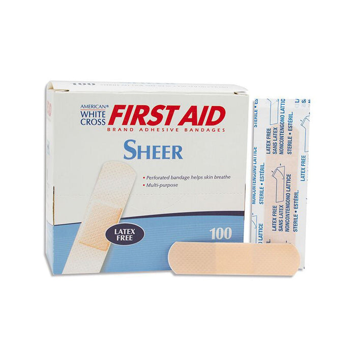 Dukal American White Cross Adhesive Strip 3/4 x 3 Inch