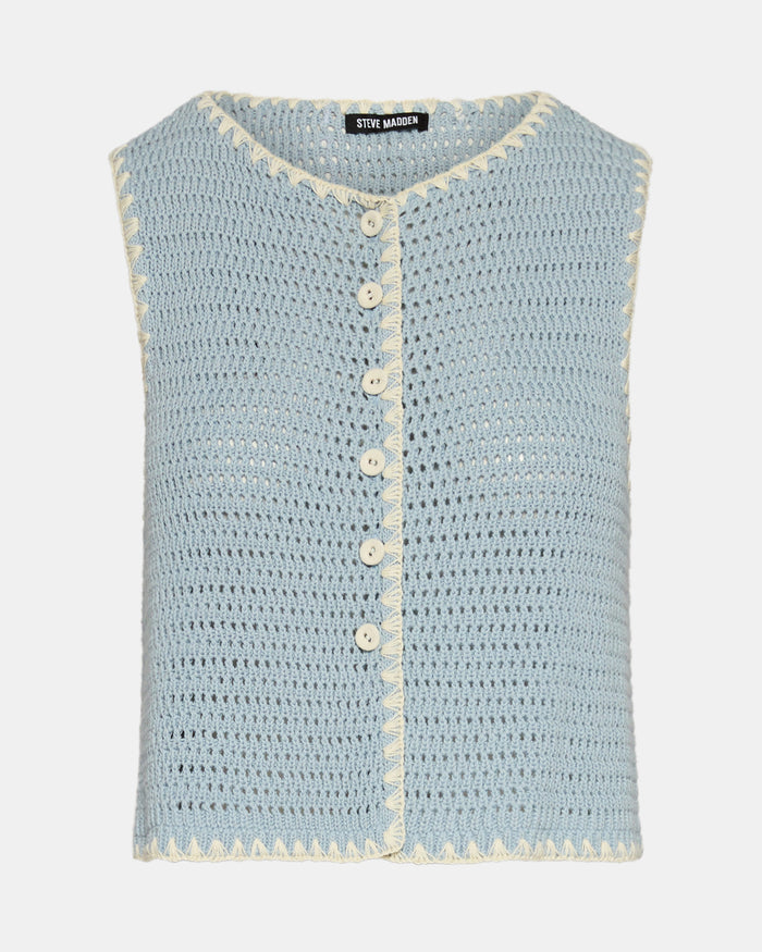 ANNYA SWEATER VEST BLUE ICE