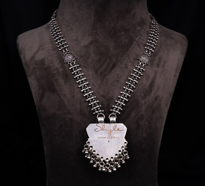 Anvaya Intricate Pendant Jali Chain Classic Necklace