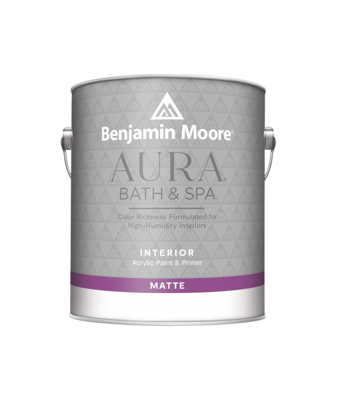Benjamin Moore Aura Bath & Spa matte paint available at Gleco Paints in PA.