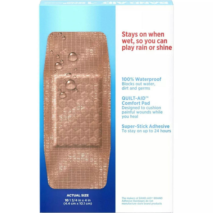 Band-Aid Water Block Tough Strips Adhesive Bandages, 1.75 x 4 Inch