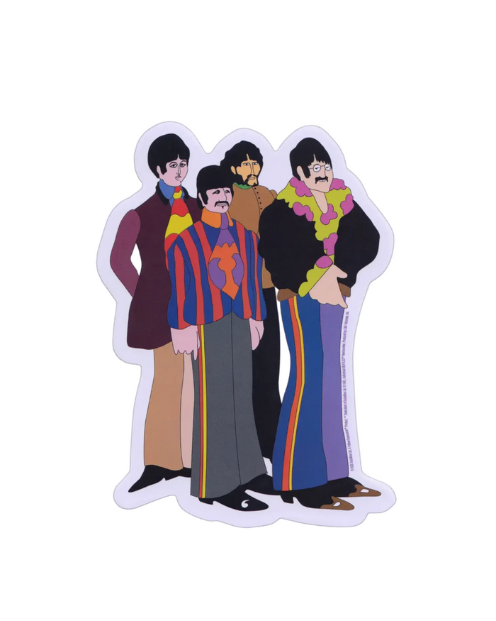 Cartoon Beatles sticker from Square Deal Recordings sold by Le Monkey House