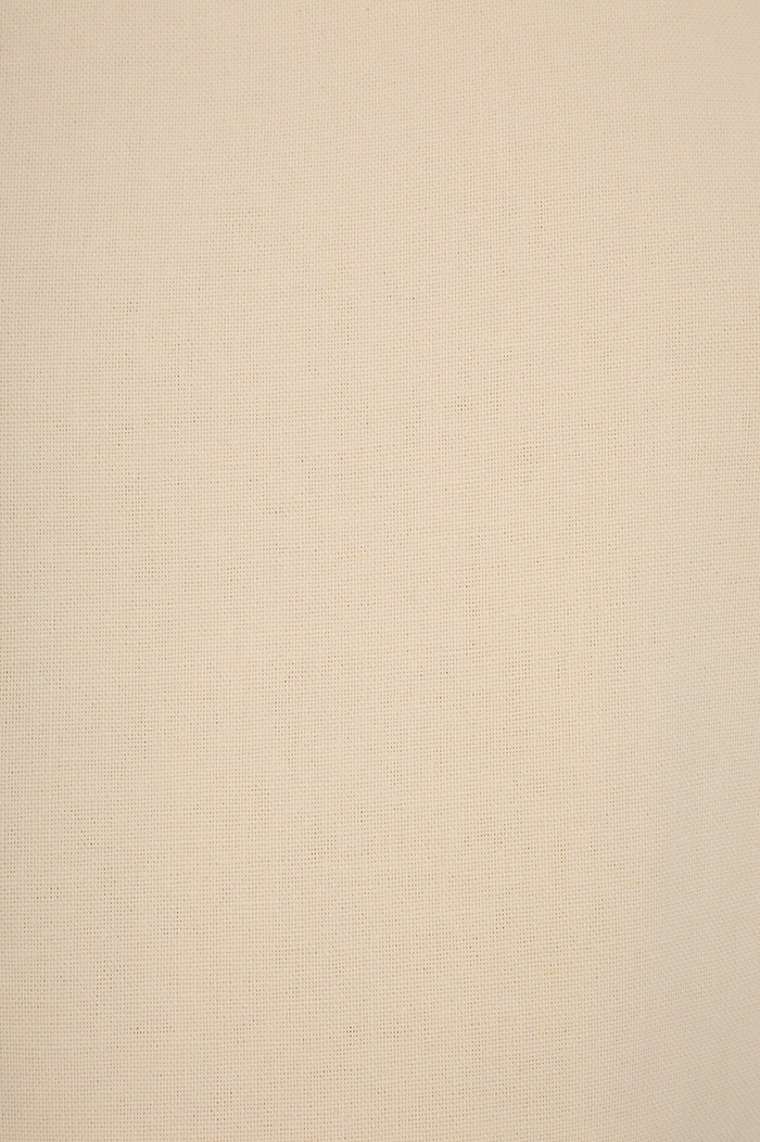Beige Crew Neck Sleeveless Linen Blouse_5
