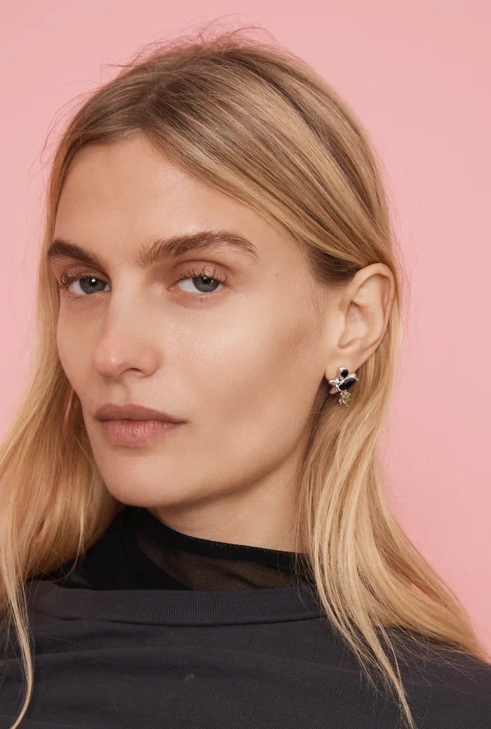 Black Diamond Olive Constellation Studs