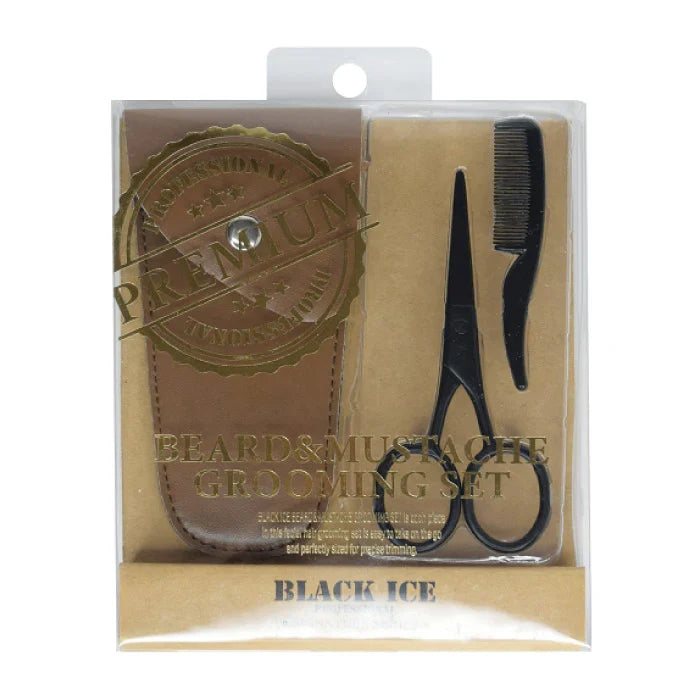 Black Ice Professional Beard & Mustache Grooming Set
