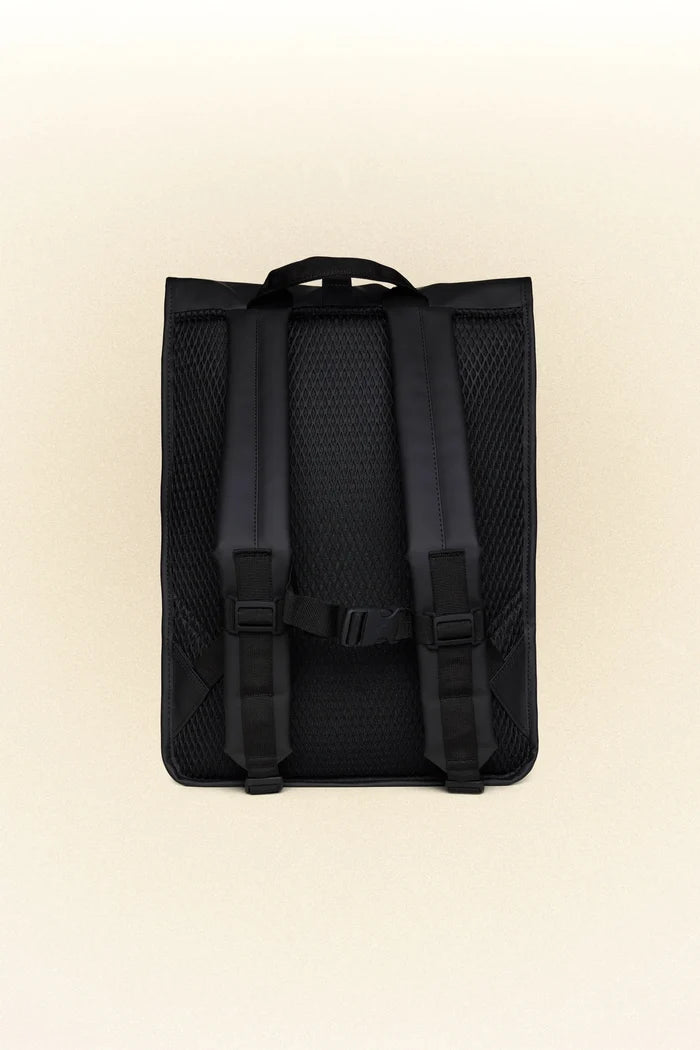 Black Mesh Rolltop Rucksack
