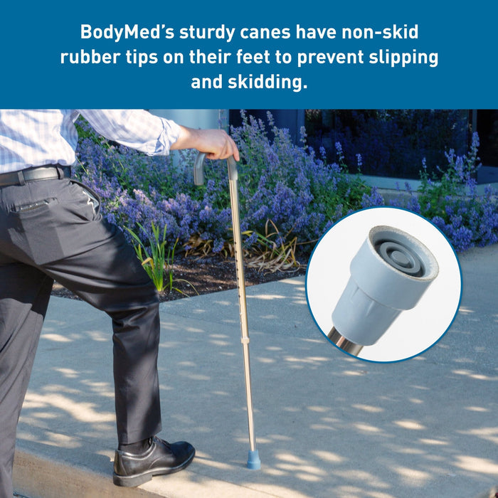 BodyMed Round Handle Cane, Aluminum, Adjustable Height - ZZRADL176 - LL Medico