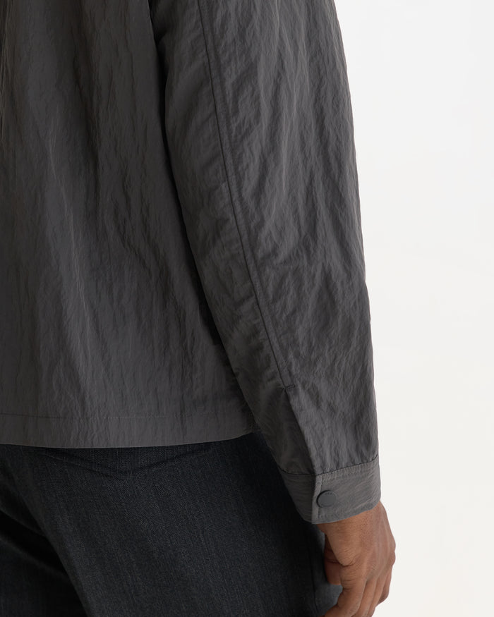 Charcoal Crinkle Lytton Overshirt