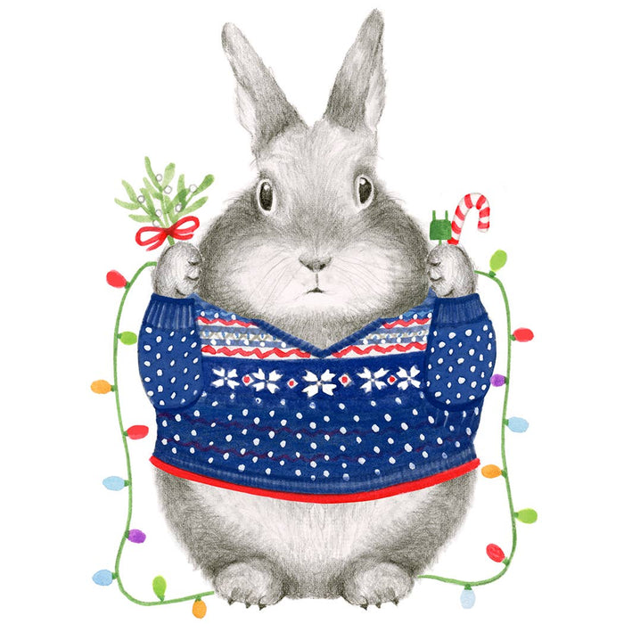Christmas Bunny Card Set