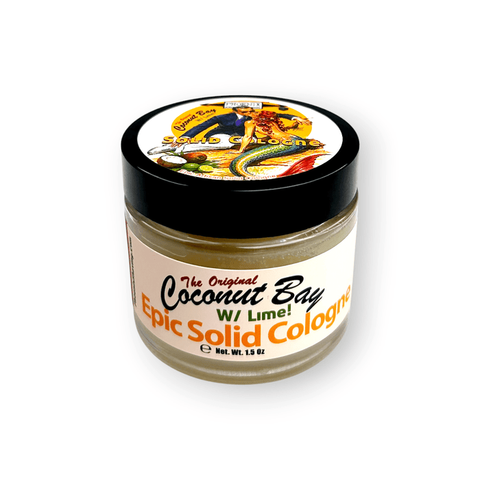 Coconut Bay w/ Lime Solid Cologne | Contains Prickly Pear Oil | A Tropical Bay Rum - Phoenix Artisan Accoutrements