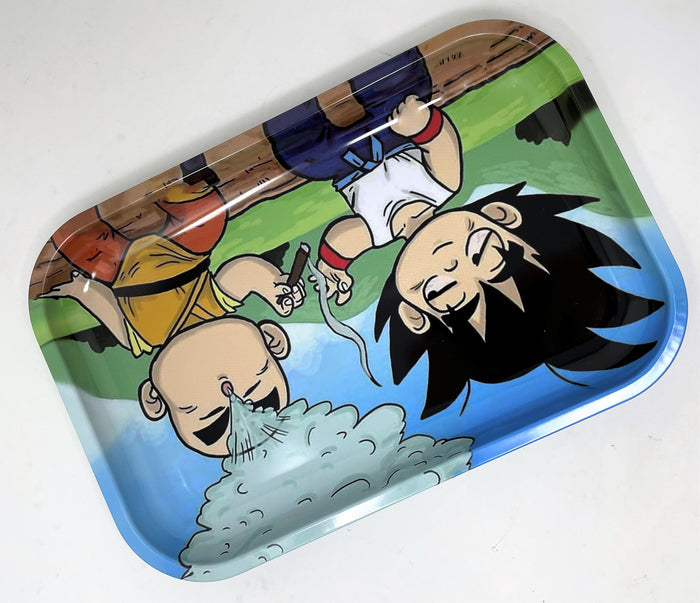 Collectible Metal Rolling Tray "Goku and Krillin" Design