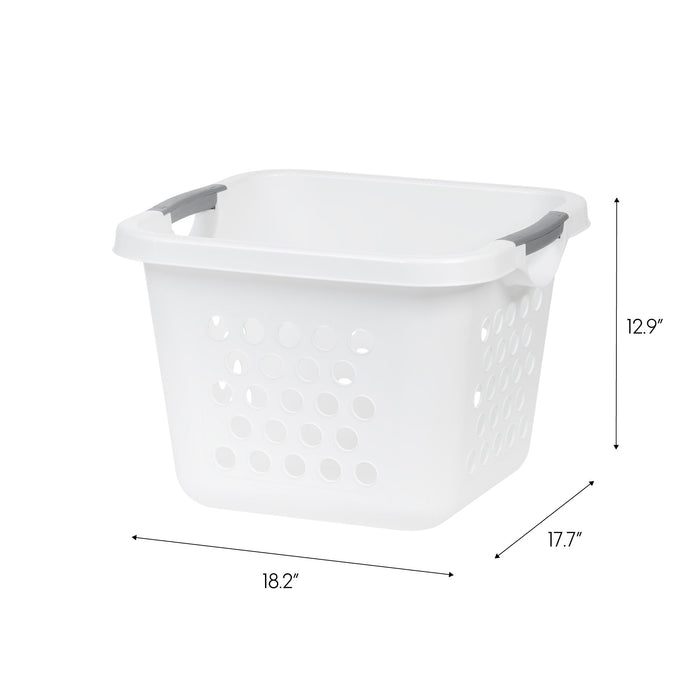 IRIS USA HLB-2 30L Compact Laundry Basket/Hamper, Plastic Storage Basket/Organizer with easy lift handles, 3 Pack - IRIS USA, Inc.