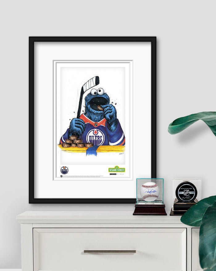 Cookie Monster x NHL Oilers Limited Edition Art Print