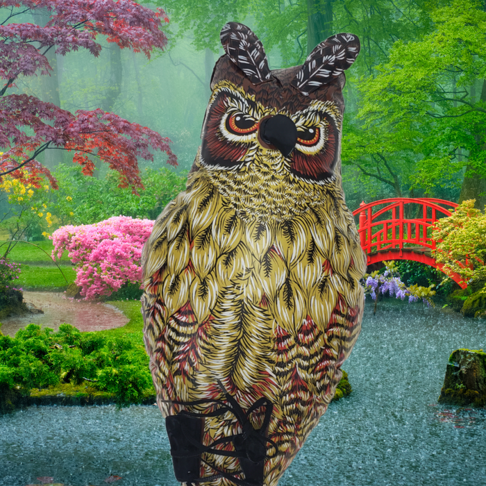 Dalen Inflatable Owl - 24" Natural Enemy Scarecrow to Deter Birds