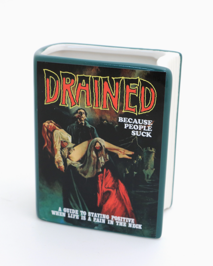 Drained - dracula book vase by Lenny Mud sold by Le Monkey House