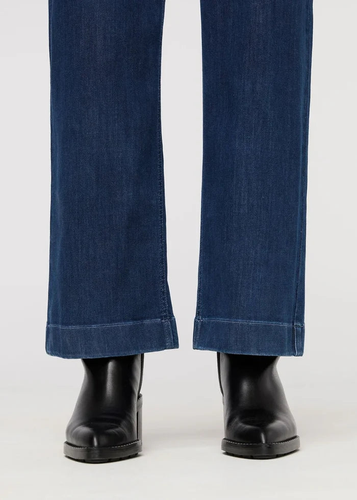 DU/ER PERFORMANCE DENIM SHORT SLEEVE JUMPSUIT