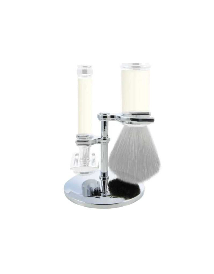 Chrome Razor & Shaving Brush Stand