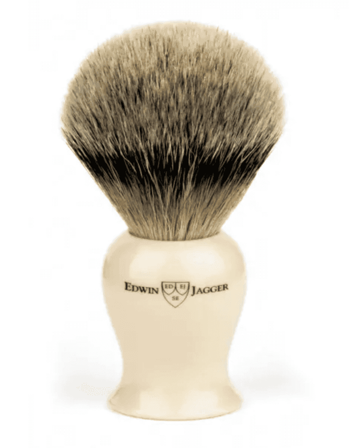 Edwin Jagger imitation ivory badger shaving brush