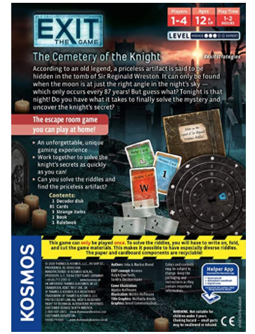 EXIT CEMETERY OF THE KNIGHT ESCAPE ROOM