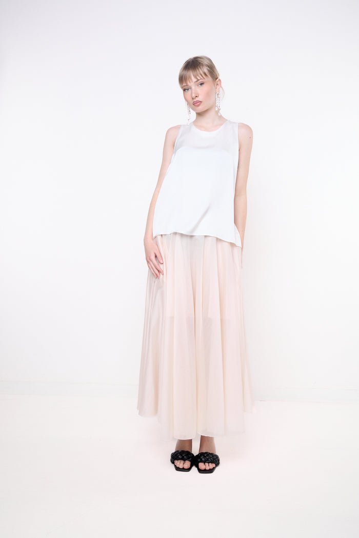 Flowing sheer maxi skirt wholesale