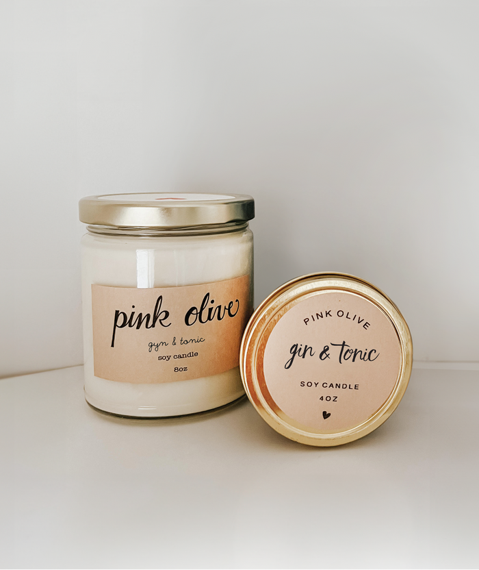 gin & tonic soy candle