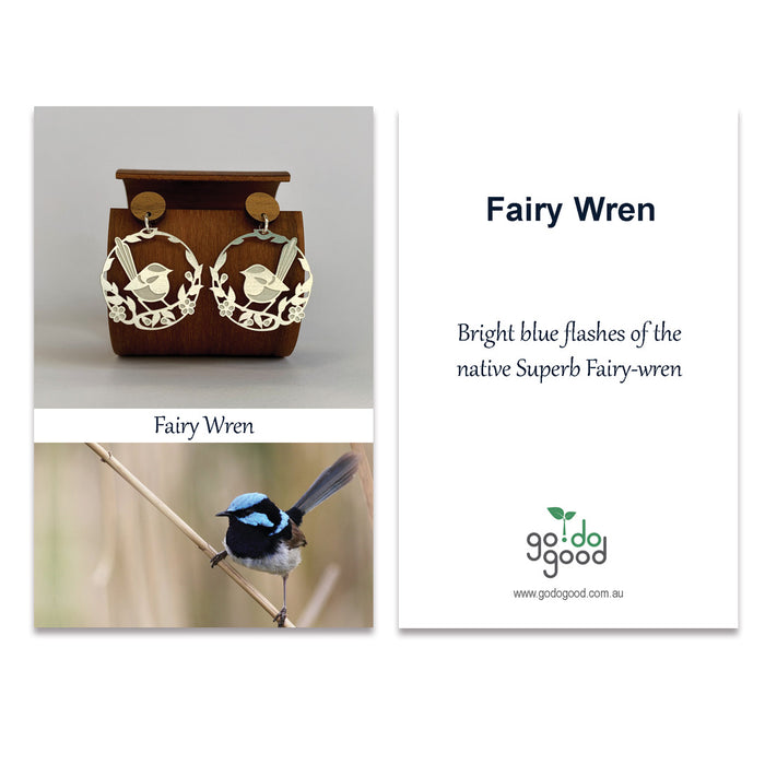 Go Do Good Stud Earrings - Fairy Wren