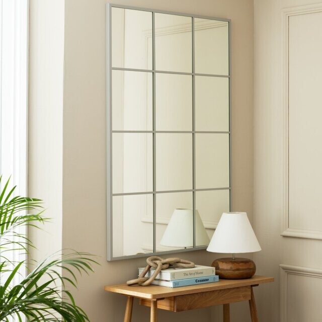 Habitat Rectangular Window Mirror - Grey - 120x80cm