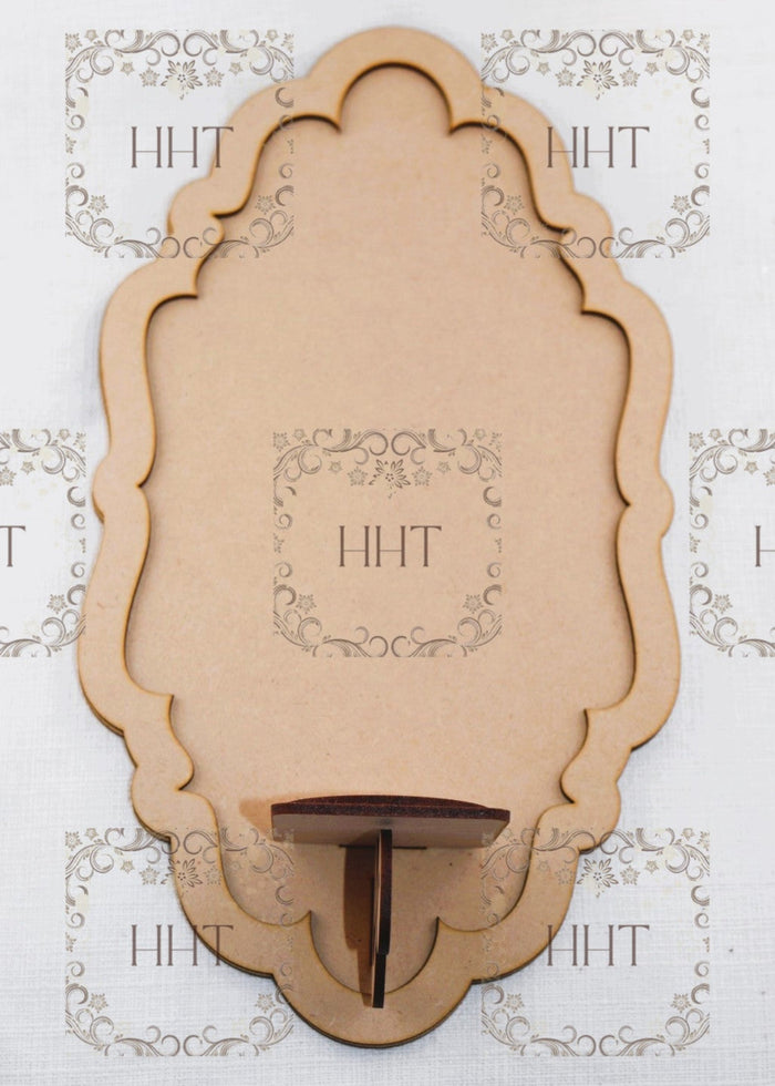 MDF Sconce Frame with Candle Holder, Sconce 8 by Handcrafted Holiday Traditions