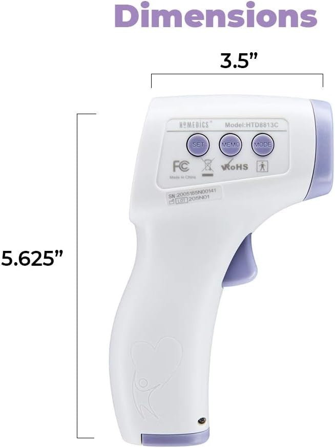 HoMedics Non-Contact Infrared Skin Surface Thermometer - TIE-240-Single - LL Medico