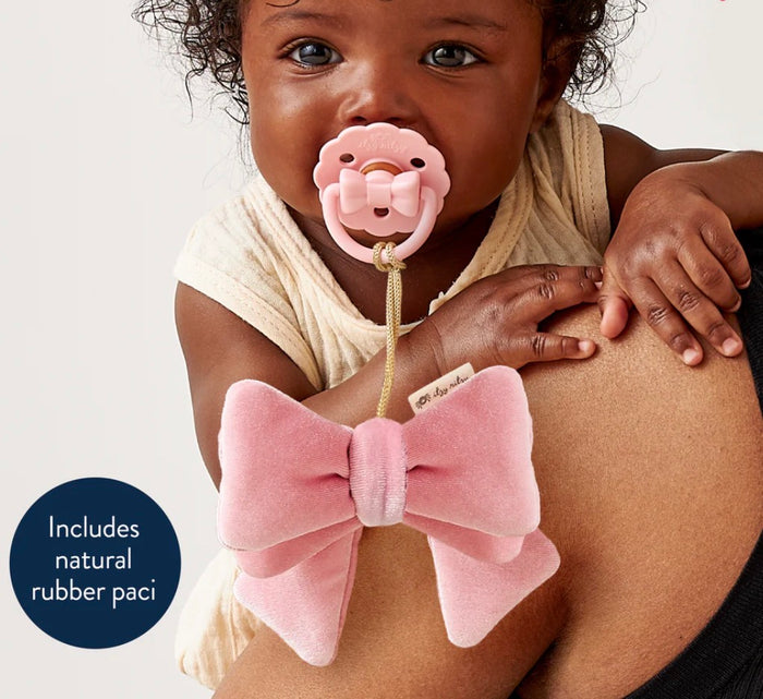 Itzy Ritzy Bitzy Pal Pacifier & Lovey-Bow