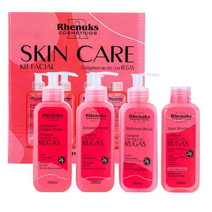 Kit SkinCare Anti Rugas com Colágeno Rhenuks