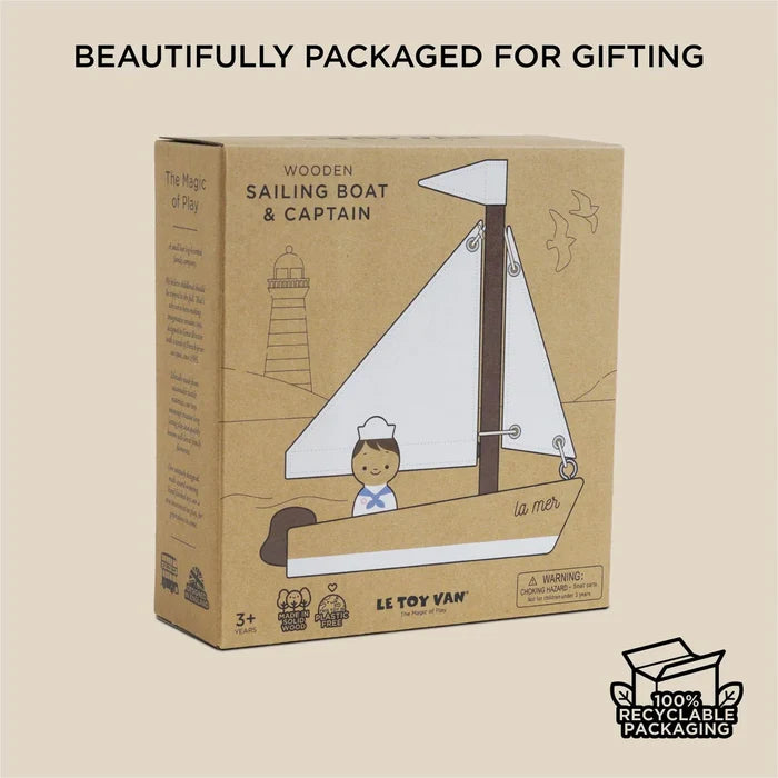 Le Toy Van Wooden Sailing Boat & Captain