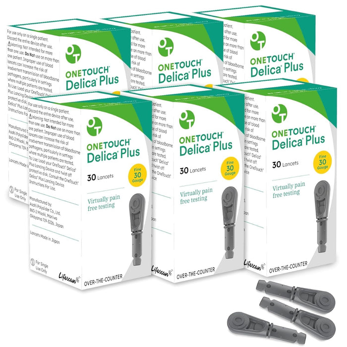 LifeScan OneTouch Delica Plus Lancets, 30 Gauge, 100 Count - 02401103-Box - LL Medico