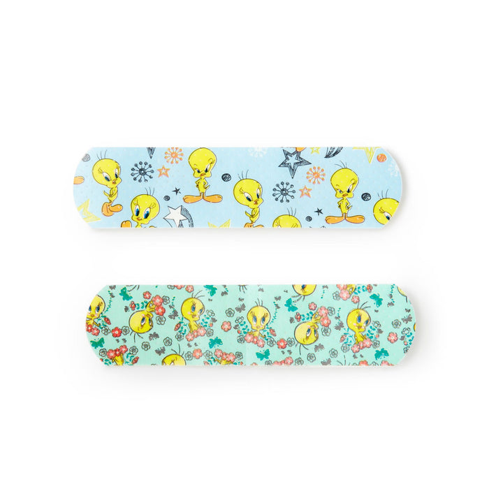 Dukal Looney Tunes Stat Strip Tweety Design Adhesive Strip, ¾ x 3 Inch