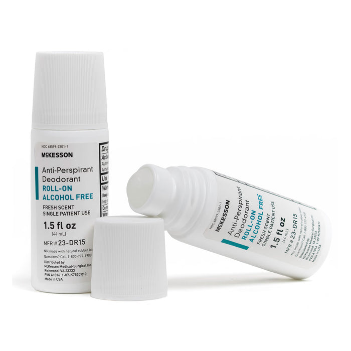 McKesson Anti-Perspirant Deodorant Roll-On, Alcohol Free, Fresh Scent, 1.5 fl oz - 23-DR15 - LL Medico