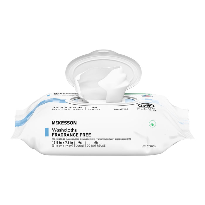 McKesson Disposable Washcloths Wipes w/ Aloe, Unscented - WPWU96-Pack - LL Medico