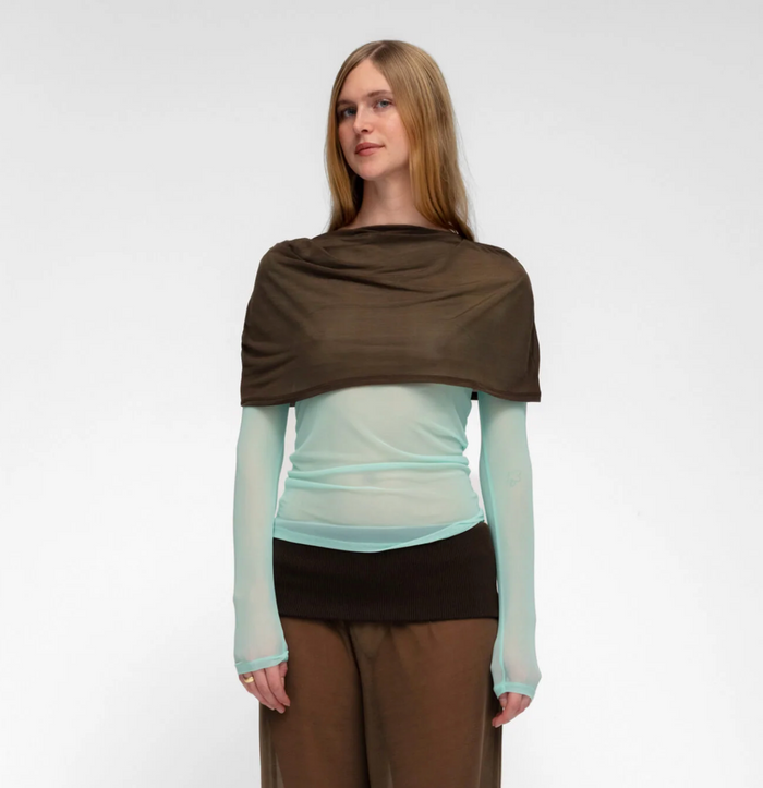 Mint Boat Neck Long Sleeve