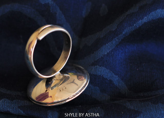 Moh Daana Art Embossed Classic Ring