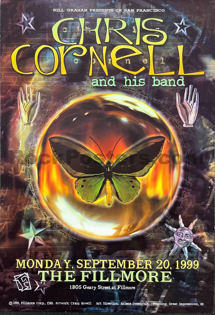 NF-383 - Chris Cornell - 1999 Poster - Fillmore Auditorium - Excellent