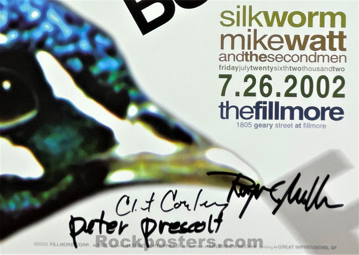 NF-531 - Mission of Burma - Mike Watt - 2002 Poster - Band Signed - The Fillmore - Near Mint Minus