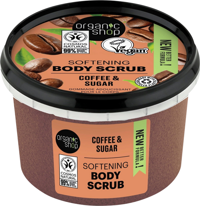 Organic Shop Coffee and Sugar Softening Body Scrub 250ml