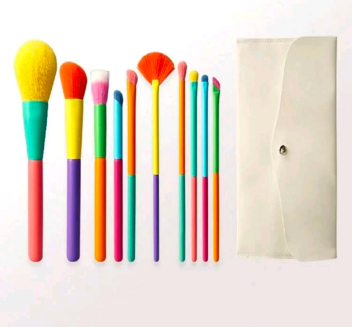 Pack de 9 brochas de colores y estuche (colorinchis)