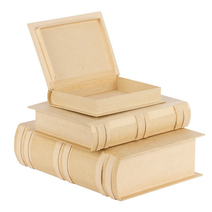 Paper Mache Book Shape Boxes