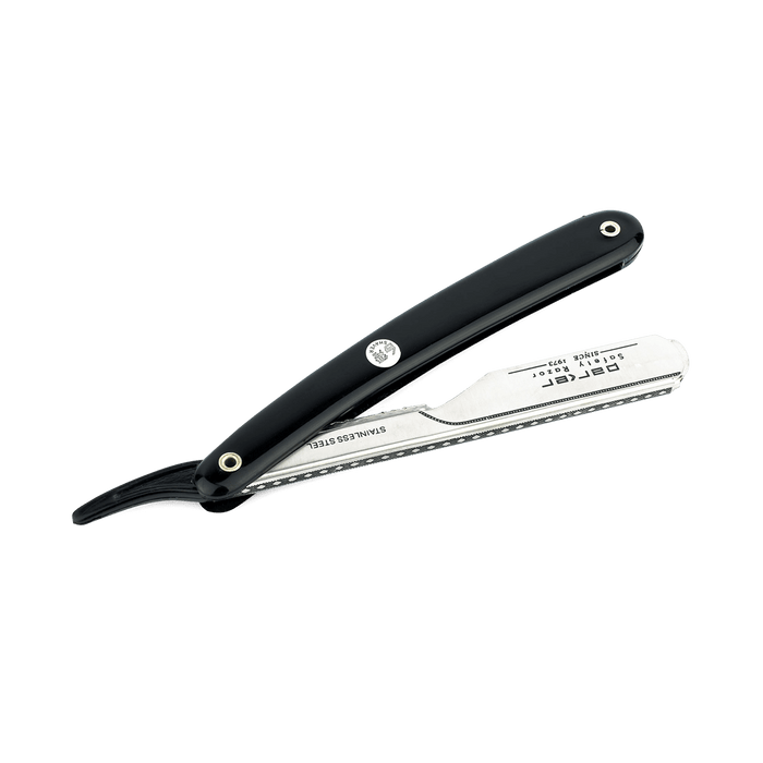 Parker PTB Push Type Stainless Steel Cut Throat Razor Black