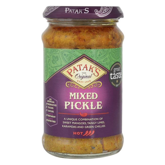 Pataks Hot Mixed Pickle - 283g (10 Oz)