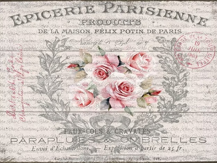 Pink Wreath Rice Paper by Reba Rose Creations