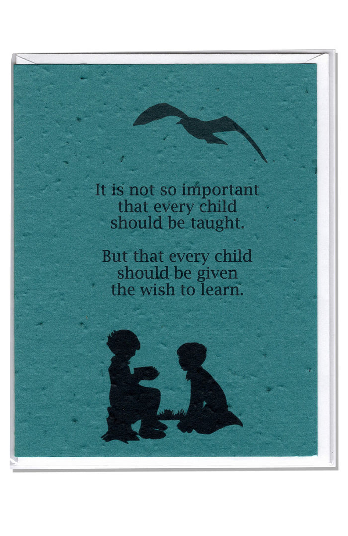 Plantable Greeting Card ~ Inspirational: It is not so important...